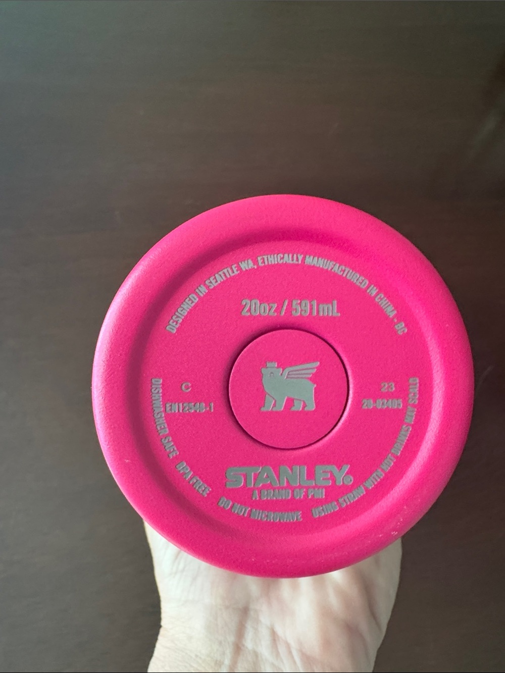 STANLEY 20 oz PINK Tumbler with Straw - Picture 4 of 5